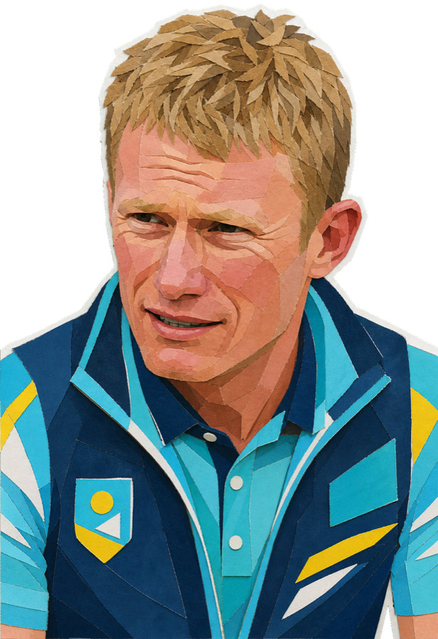 Alexandr Vinokurov paper-collage staff portrait