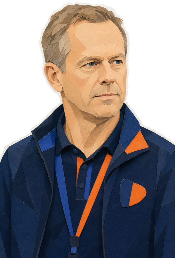 Iwan Spekenbrink paper-collage staff portrait